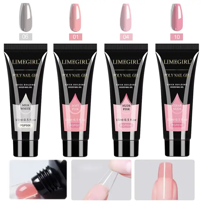 LIMEGIRL Kit de vernis à ongles Gel UV Soak Gel Base Coat Outil de polissage avec lumière LED et per