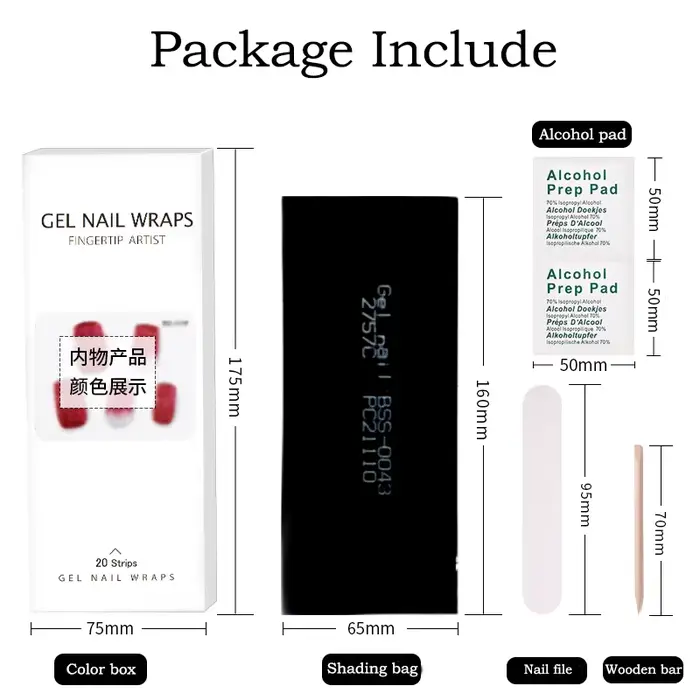 Autocollants pour ongles semi-durcis en gel