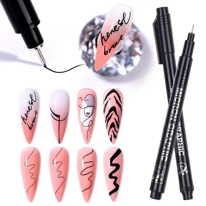 Pinceau pour Nail Art, avec lignes de dessin Ultra-fines
