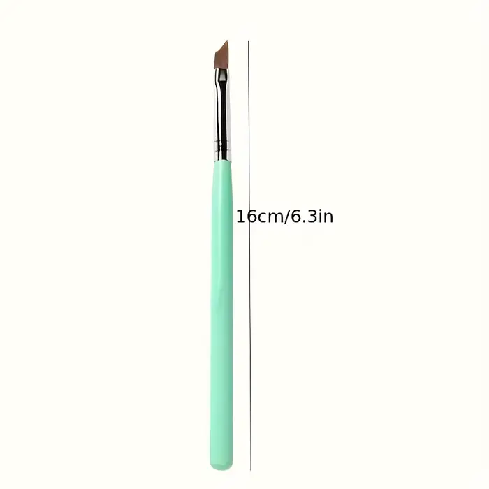 Pinceau de manucure demi-lune à bord incurvé pour nail art, idéal pour la peinture de pétales et le 