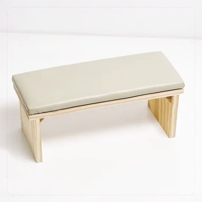 Support de manucure ergonomique antidérapant en bois avec coussin de repose-bras imperméable et confortable pour nail art