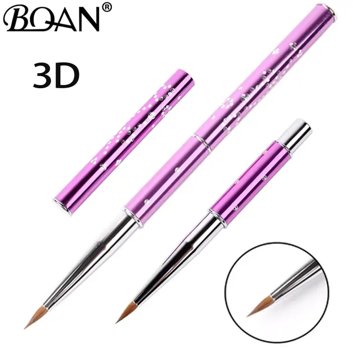 BQAN 1 pièce Pinceau à ongles 3D violet