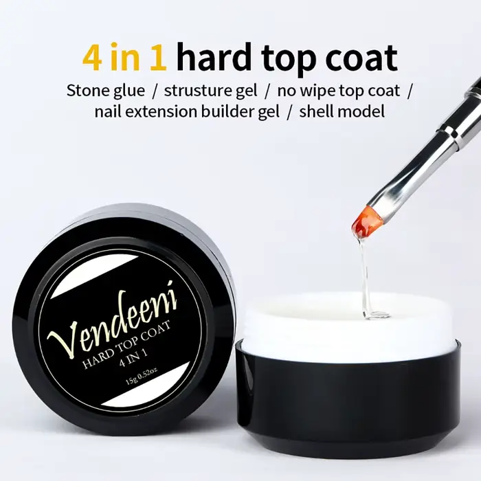 Vendeeni 4 en 1 multifonction couche de finition Gel vernis UV Poly Extension Gel constructeur renfo