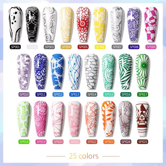 BORN PRETTY 10 ml 25 couleurs vernis à ongles vernis à ongles avec décoller latex noir blanc vernis