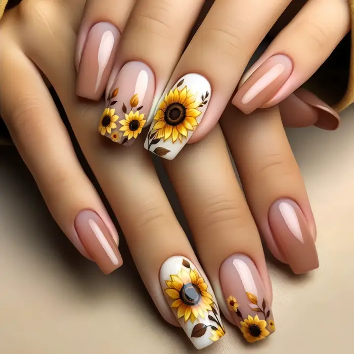 Faux-ongles mi-longs pour l'été et le printemps