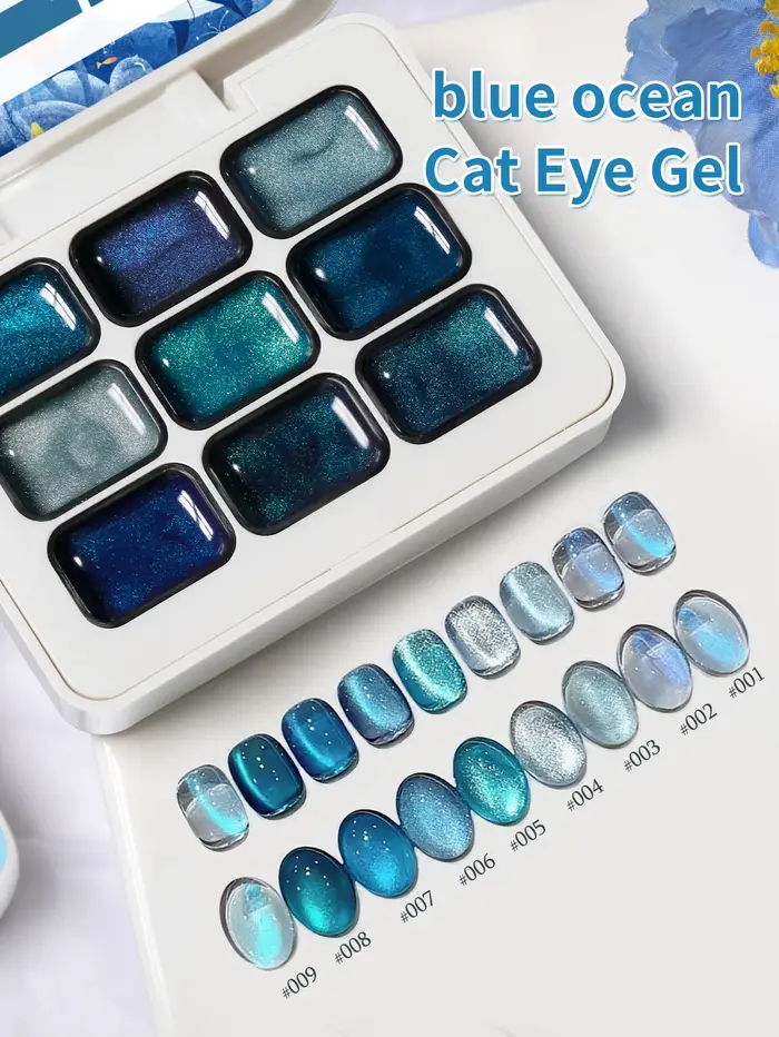 Gel semi-solide 9 couleurs à effet estompé