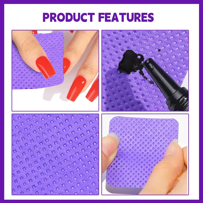 Dissolvant de vernis à ongles non pelucheux
