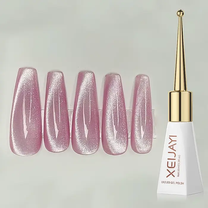 Vernis à ongles Gel œil de chat rose et ensemble d'outils magnétiques 1ja(0.34oz) Gel pour ongles ye