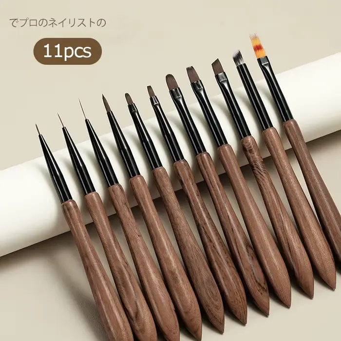 Manche ronde en bois Nail Art Liner brosse bricolage peinture stylo