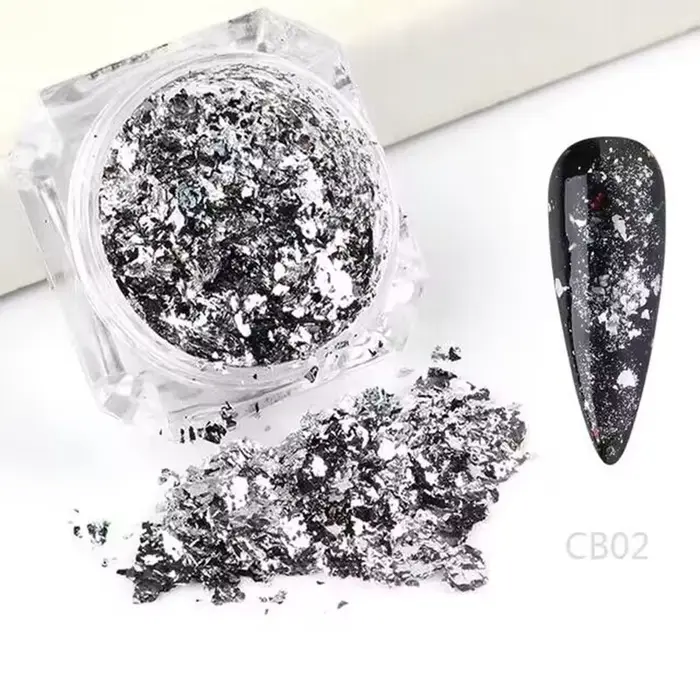 Flocons de feuille d'or pour ongles