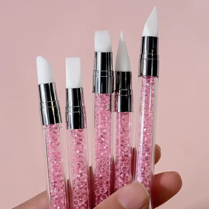 Stylo à points en Silicone pour Nail Art, Double tête, perceuse, strass, sélecteur de pierres précie