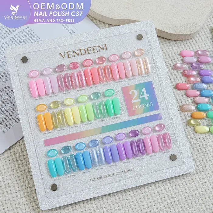 Ensemble de vernis à ongles en gel 24 couleurs 15 ml