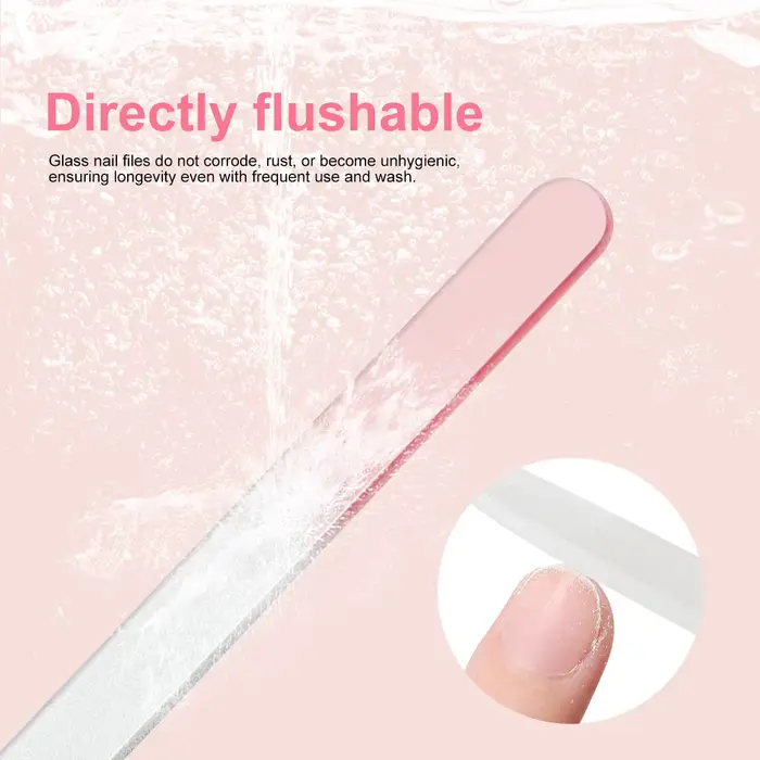 Lime à ongles en verre manucure professionnelle sable frottant