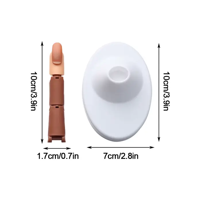 Doigt de pratique d'art d'ongle avec le modèle acrylique réglable de conception