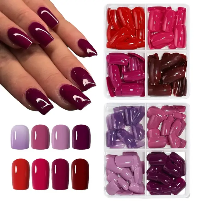 96 pièces presse sur ongles courts