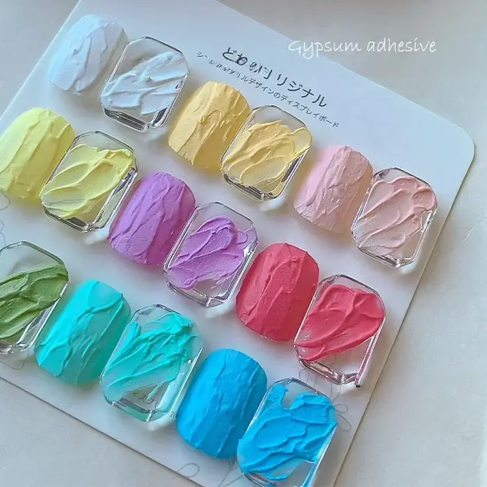 9 couleurs effet 3D sable gypse Gel dessin Super Texture peinture Gel tremper UV LED Semi Permanent pigmenté