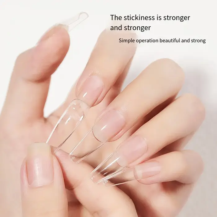 Colle à ongles solide, gel pour faux ongles à presser, gel à ongles résistant pour extension de manucure, colle adhésive pour faux ongles, longue durée
