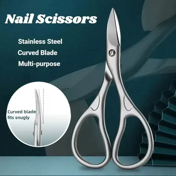 1 pièces multi-usages lame incurvée manucure professionnel coupe-ongles ciseaux sourcils cils pédicure ongle