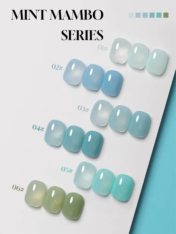 Lot de 6 vernis à ongles gel tendance été 2026