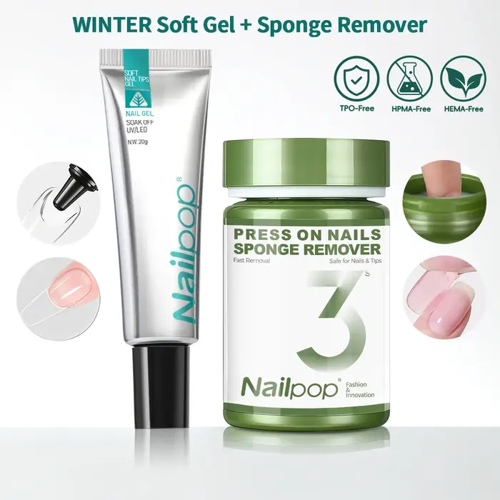 Nailpop Pro doux ongles conseils Gel colle 20g adhésif faux