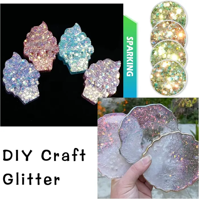 Paillettes opales épaisses - 12 couleurs ambre rêveuses