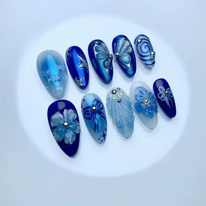Faux ongles 3D pour femmes et filles
