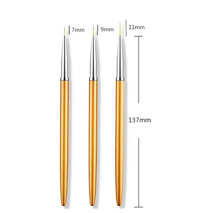 LINMANDA 3 pièces ongles Art Liner pinceaux