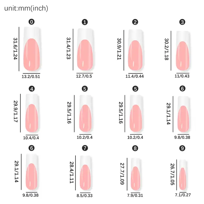 120/240 pièces de faux ongles longs forme ballerine à presser