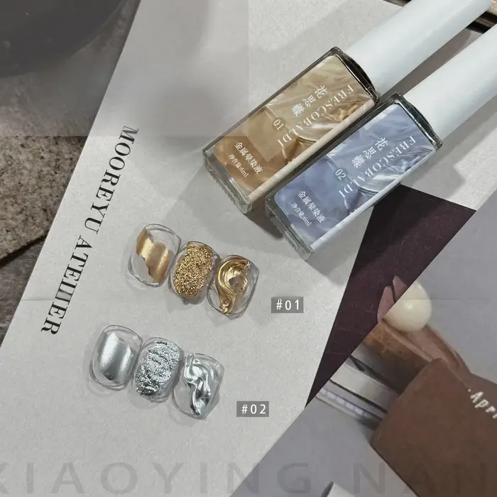 Vernis à ongles Gel fleuri en métal
