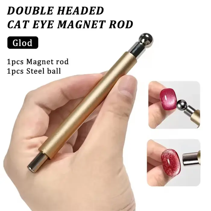 1/2 pièces Bille magnétique œil de chat pour ongles avec kit d'outils magnétiques