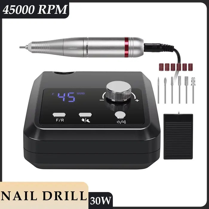 Perceuse à ongles électrique intelligente avec grand écran LCD