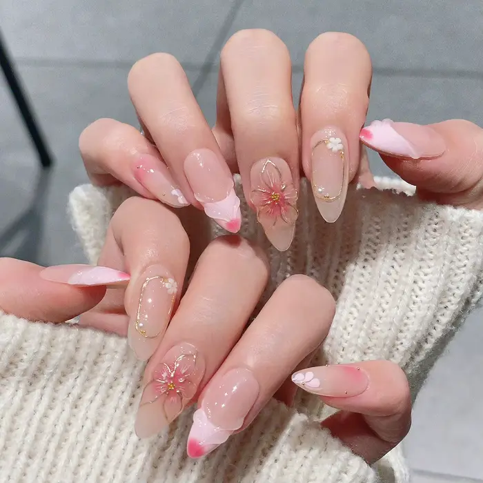 Kit de 10 faux ongles press-on faits main
