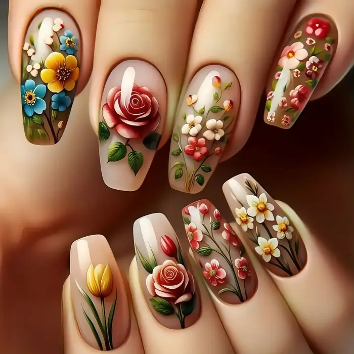 Faux ongles moyens pour femmes et filles