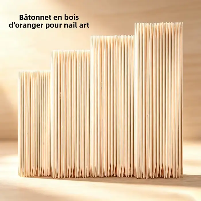 Bâtonnets en bois pour ongles