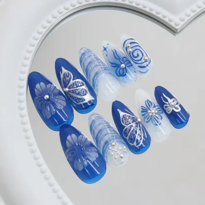 Faux ongles 3D pour femmes et filles