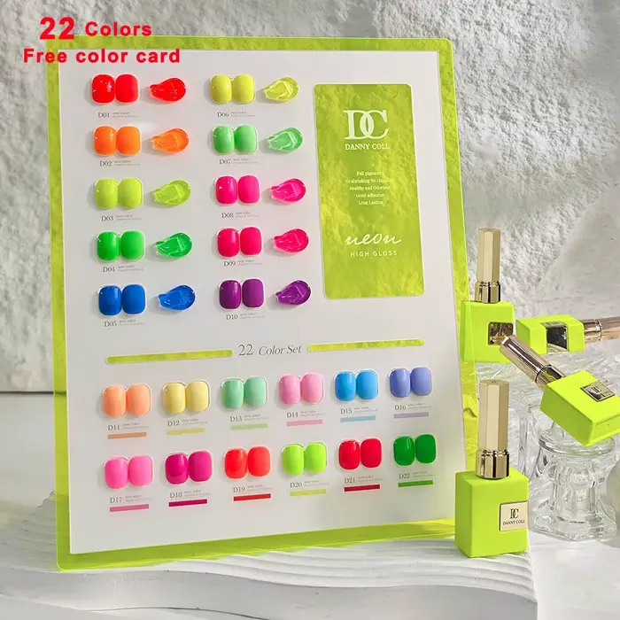 Ensemble de vernis à ongles Gel de couleur fluorescente, vernis Semi-Permanent d'été pour Nail Art,