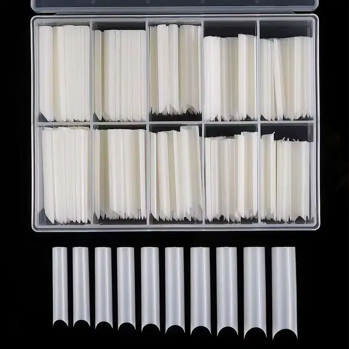 200/240 pièces XXL carré presse sur faux ongles conseils C incurvé droit acrylique Extra Long clair 