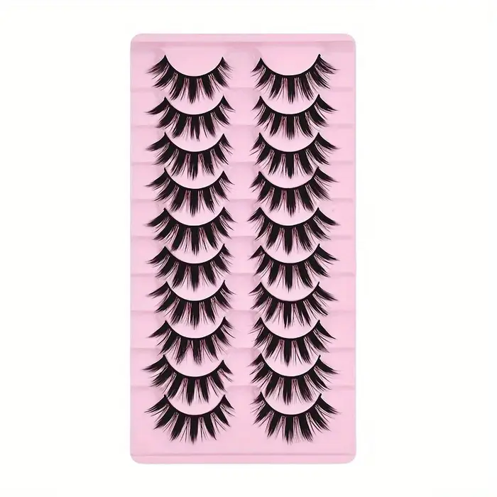 10 paires de faux cils