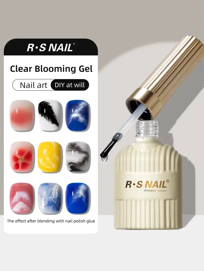 RSNAIL 10g Gel à floraison rapide vernis à ongles bricolage effet dégradé marbre Gel UV LED Gel de Base Semi Permanent pour la maison Nail Art Salo