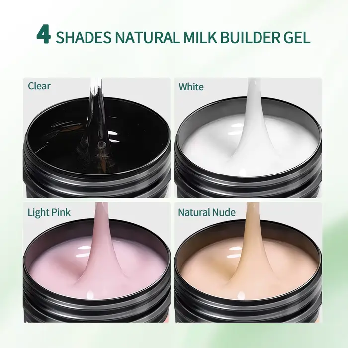Nailpop100g Gel constructeur lisse laiteux Extension d'ongle de grande capacité Gel acrylique UV/LED adapté aux outils