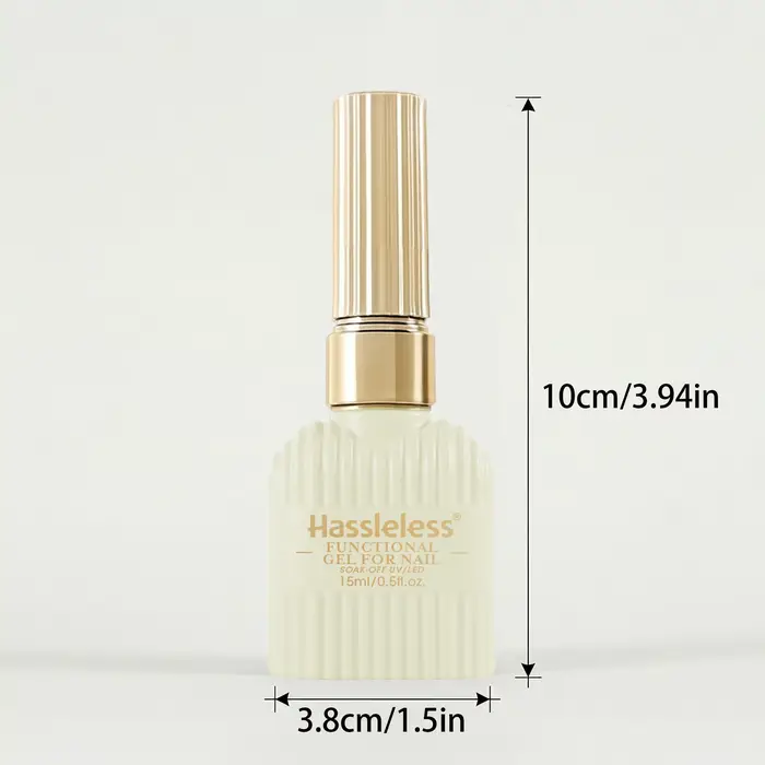 Gel de base en fibre de caoutchouc Hassleless 15ml