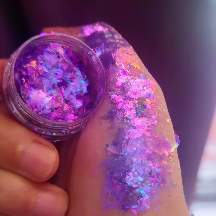 Flocons d'opale caméléon scintillants, miroir magique, aurore, paillettes épaisses, Pigment, ombre à