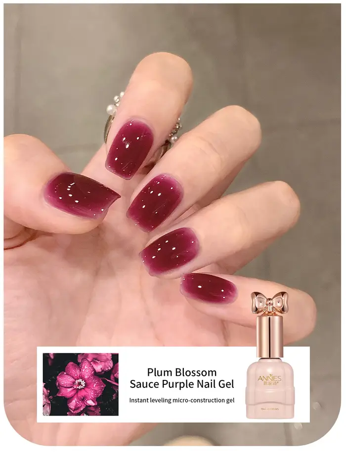 Vernis à ongles Gel rouge cerise foncé 10ml