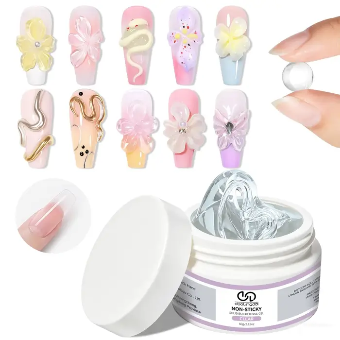DOULINGDAI Gel de construction solide 60 ml pour ongles, gel sculptant 3D pour nail art, formule ant