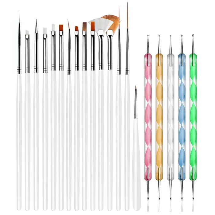 Ensemble de pinceaux pour manucure, accessoires pour Nail Art, Kits d'outils, fournitures pour ongle