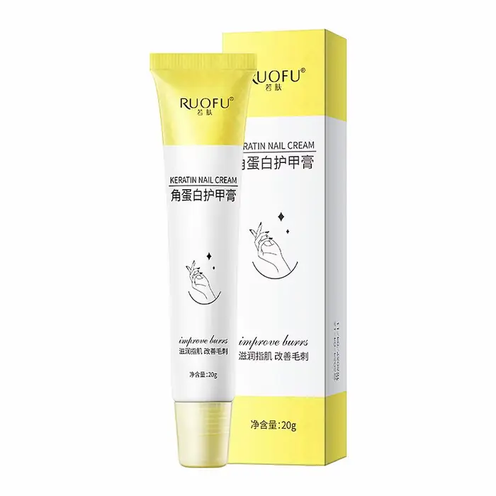 Crème à ongles à la kératine : Lisse les bords pointus, renforce les ongles, hydrate les cuticules, 