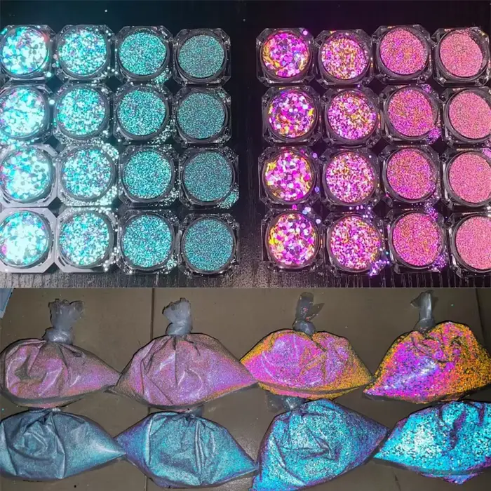 Poudre à ongles diamant réfléchissante