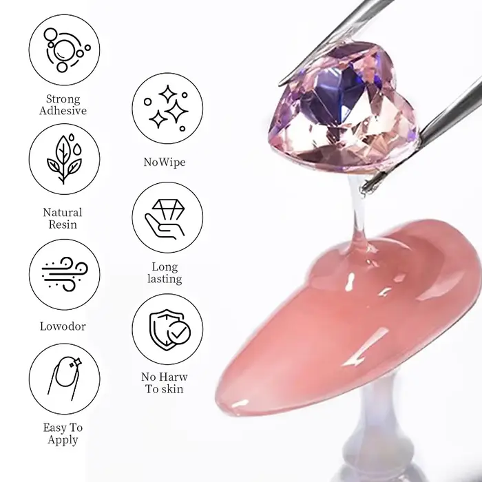 Gel de colle pour strass pour décoration d'ongles