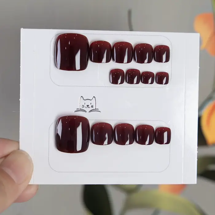 Faux ongles yeux de chat avec paillettes, pointes artificielles à tête carrée, Patch amovible, couve
