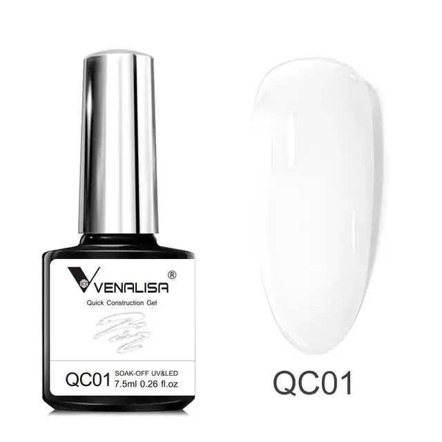 VENALISA 7,5 ml Gel de construction rapide, vernis à ongles gel semi-transparent, gel de trempage re